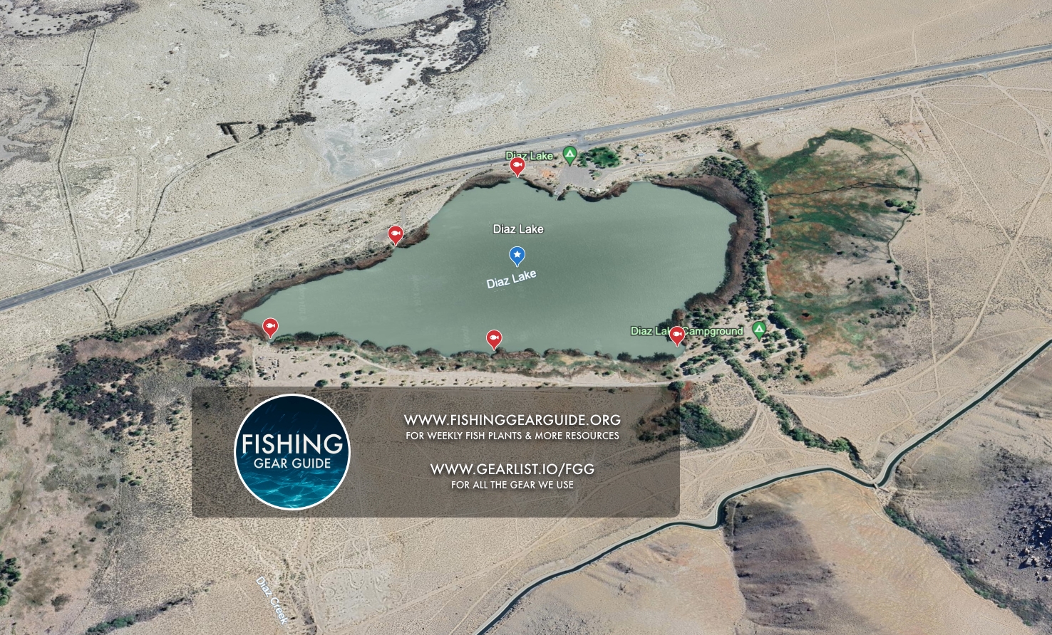 diaz lake fishing locations
